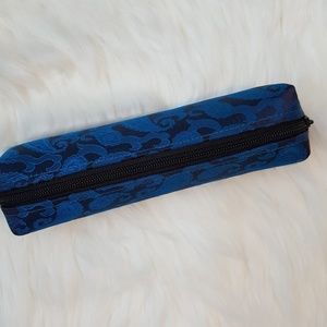 Silk Cosmetic Pouch -Sapphire/Navy
